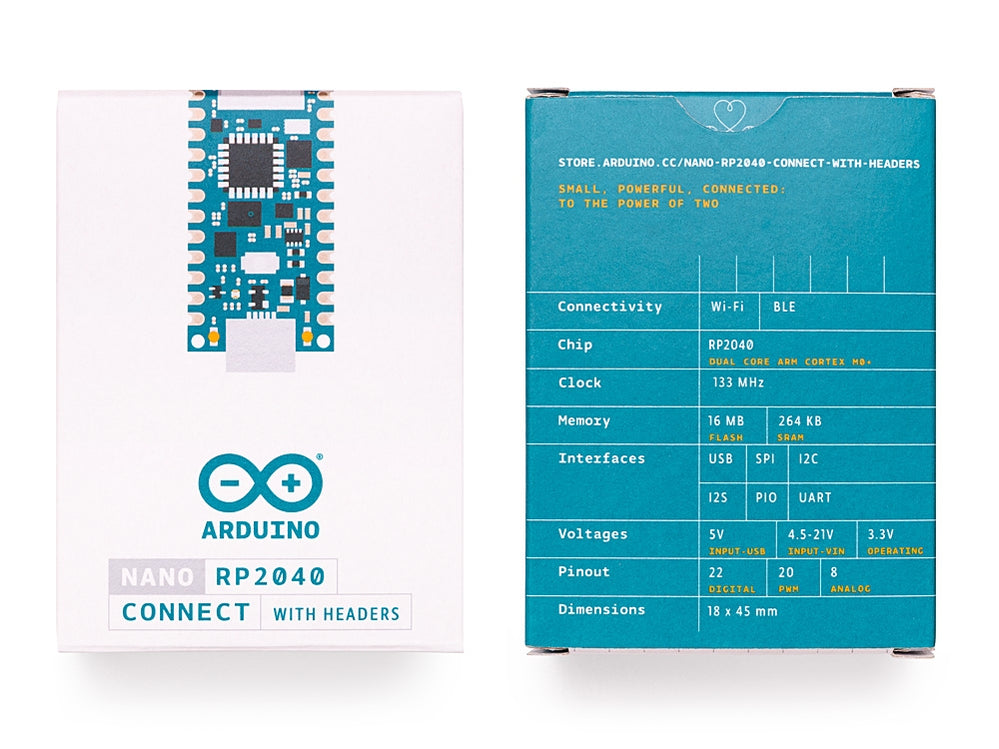 Arduino Nano RP2040 Connect with headers — Arduino Official Store