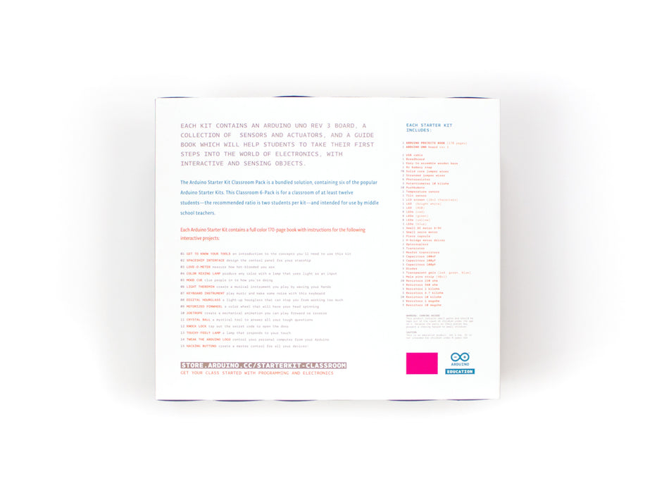 Arduino Starter Kit Classroom Pack – Spanish Edition for 12 Students ...