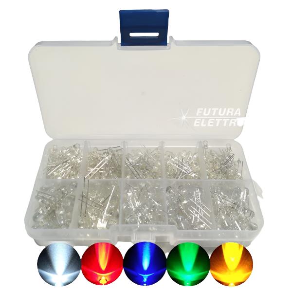 Box of 300 pcs 3-5 mm LED lights in various colors