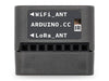 The external antenna module for Arduino Nesso N1, clearly labeled 'Wi-Fi_ANT' and 'LoRa_ANT' with frequency ranges.
