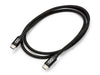 Braided black Arduino USB-C to USB-C cable (24-pin) for high-speed data transfer and power delivery, angled view on white background.