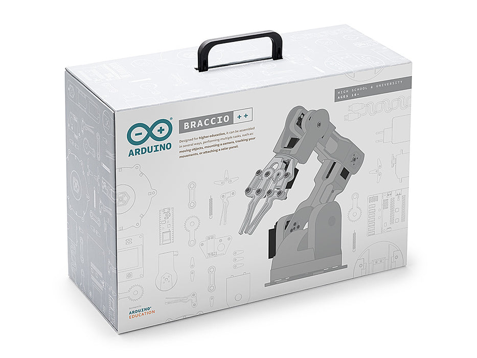 Pack robotique mécanique Education TinkerKit® Braccio + Carte Arduino®  Shield Uno Rev3 - Leobotics