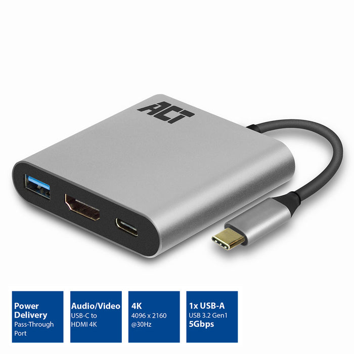 USB C Multiport Adapter - 4K HDMI/PD/USB - USB-C Multiport