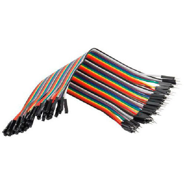 40 colored male-female jumper wires